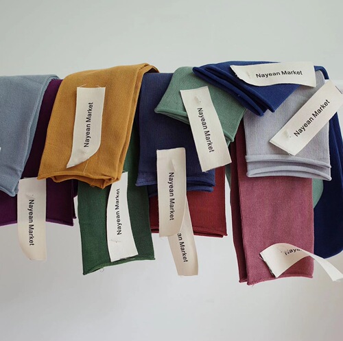 nayean Nanye Korean candy-colored pile socks straight heelless multi-color rolled edge confinement socks combed cotton parent-child socks