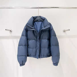 绵羊皮羽绒服女短款立领加厚面包服2025年冬季新款冬装羽绒衣