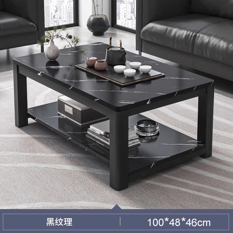 Sala de estar, mesa de centro para el hogar, mesa de té de vidrio templado, mesa de té minimalista, mesa de centro pequeña, moderna y sencilla, casa de alquiler