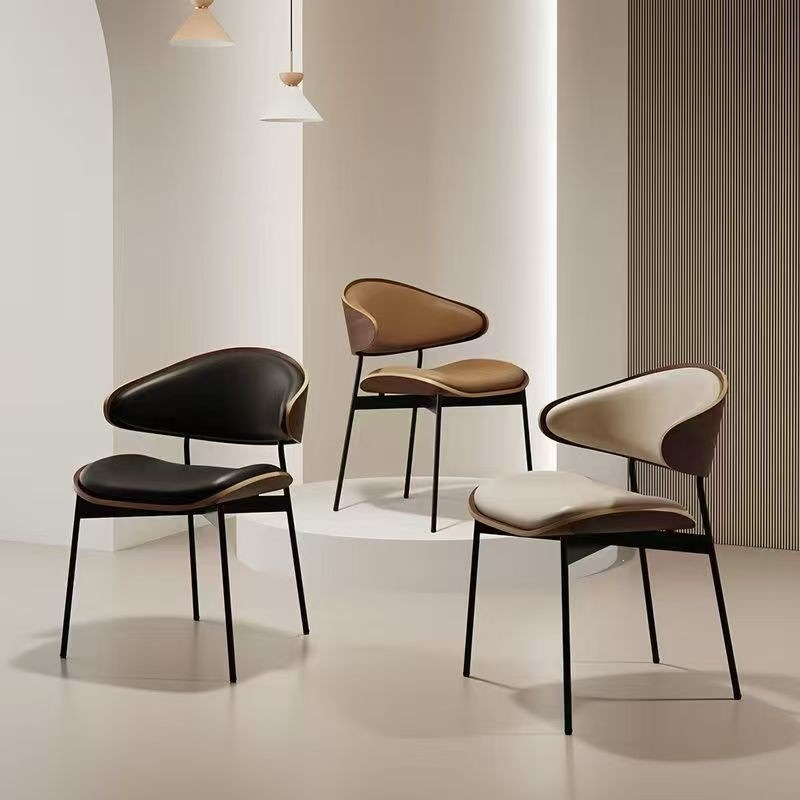 Medieval-Style Dining Chair, Home Leisure Chair with Backrest, New High-End Dining Table Chair, Italian Minimalist Living Room Dining Chair