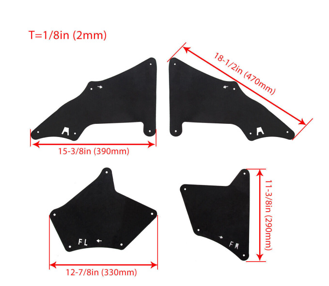 Front fender mudguard inner lining for 2003-2017 Toyota Prado 53886-35020