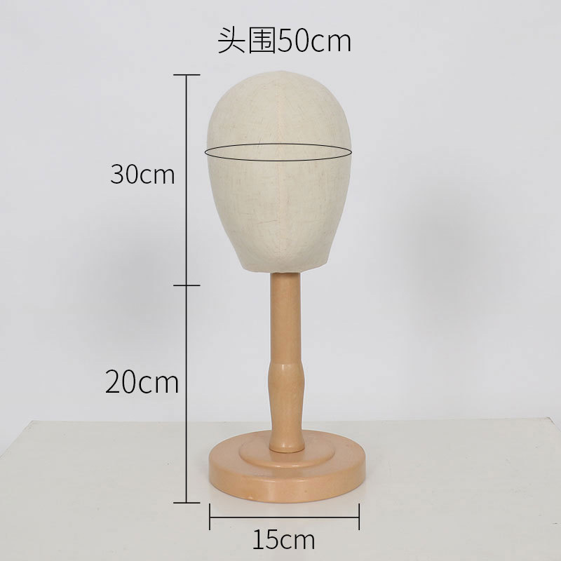 Maniquí de Cabeza para Sombreros y Pelucas de Plástico y Lino para Escaparate