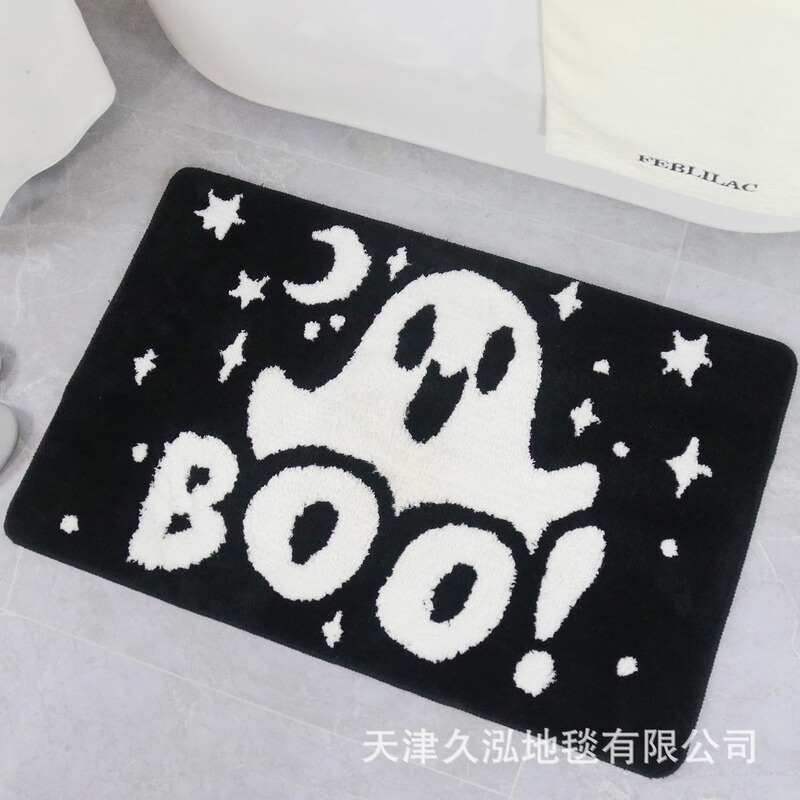 クロスボーダー特殊形状ハロウィン模造カシミヤフロアマットバスルーム吸収性滑り止めお手入れが簡単なドアマットリビングルーム寝室装飾マット|undefined