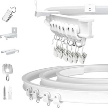 6米窗帘弯轨， PVC轨道静音滑轨 可弯曲U型塑钢弧形导轨