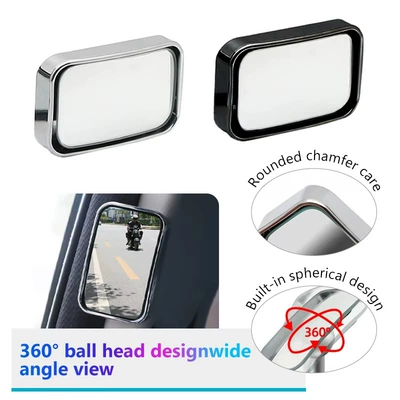 Auxiliary Steering Mirror, Flexible, Compact, Large field of view rear view auxiliary mirror