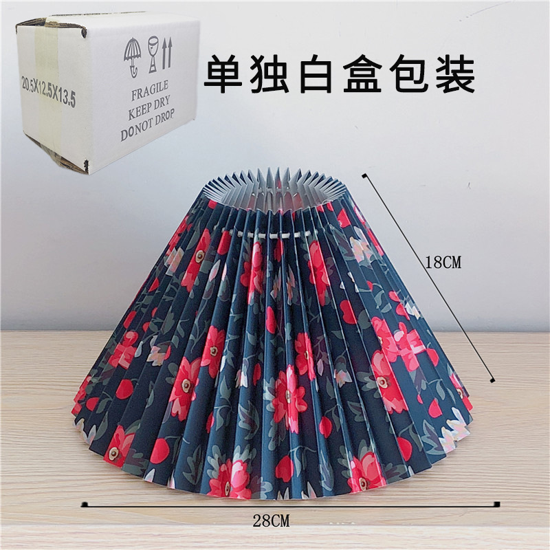 Fábrica directa tela plisada pantalla Shell boca inferior 28 Hotel dormitorio comedor lámpara de pared Accesorios