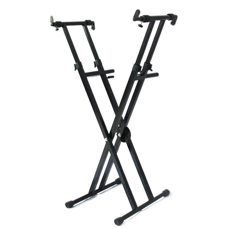 Accesorios para instrumentos musicales al por mayor Nueva guzheng doble X soporte de Elevación plegable de pie tocando órgano electrónico
