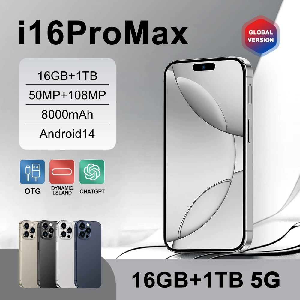 Смартфон i16ProMax, MTK6580p octa-core, 6.53-дюймовый Incell, 2GB+16GB