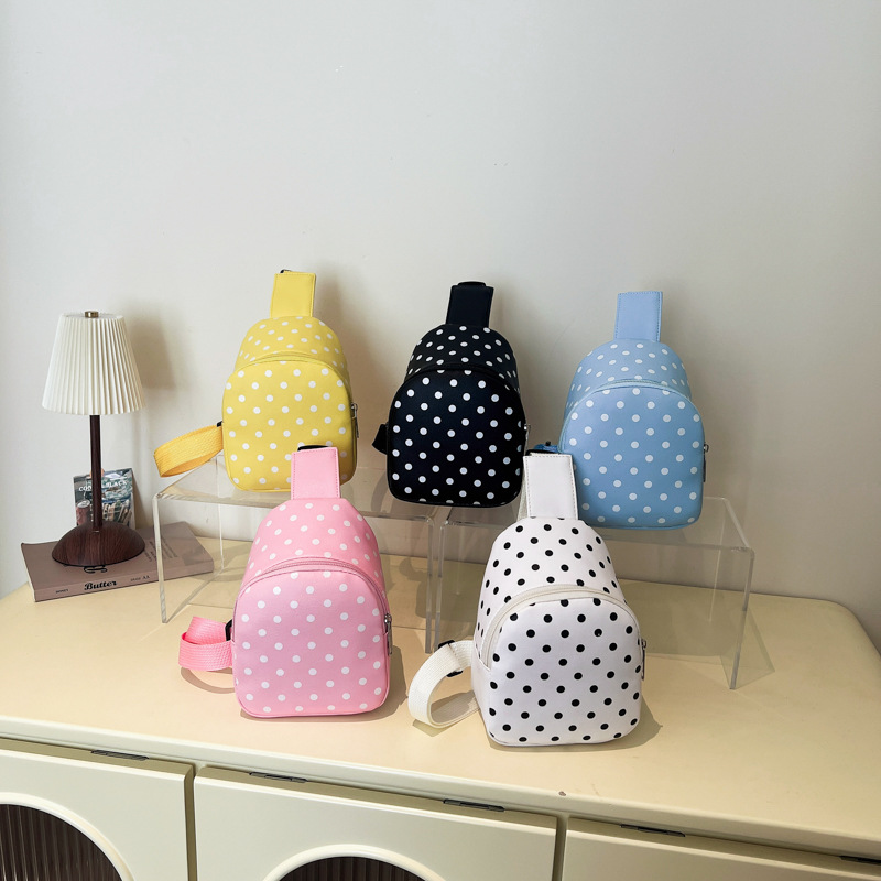 Cross-border cartoon cute Korean-style children's chest bag, printed PU small backpack for boys and girls in kindergarten, crossbody bag for outings