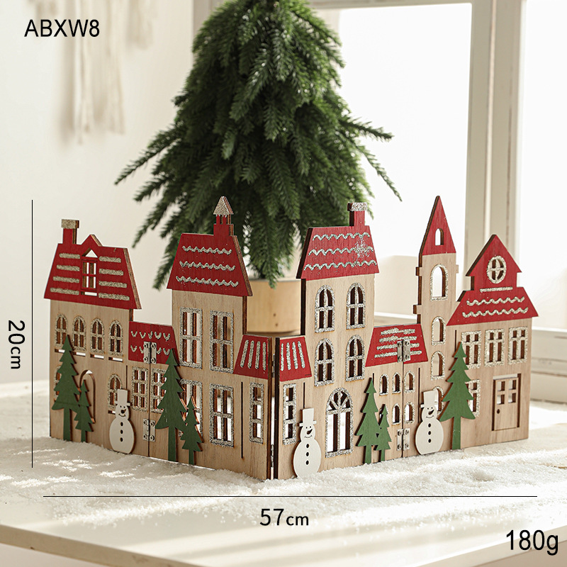 Hong Kong Heng nueva valla de madera de Navidad habitación de estilo europeo árbol de Navidad decoración de pie decoración de la ventana decoraciones de Navidad