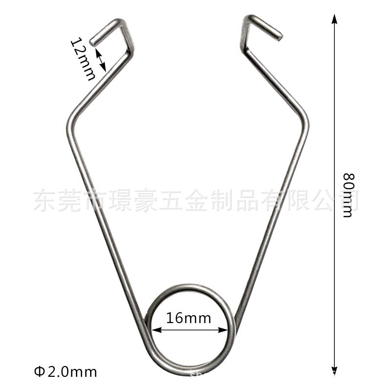 Automatic Locking Elastic Rope Clip Outdoor Hanging Christmas Decorations Brick Wall Hook Stainless Steel Gourd Hook