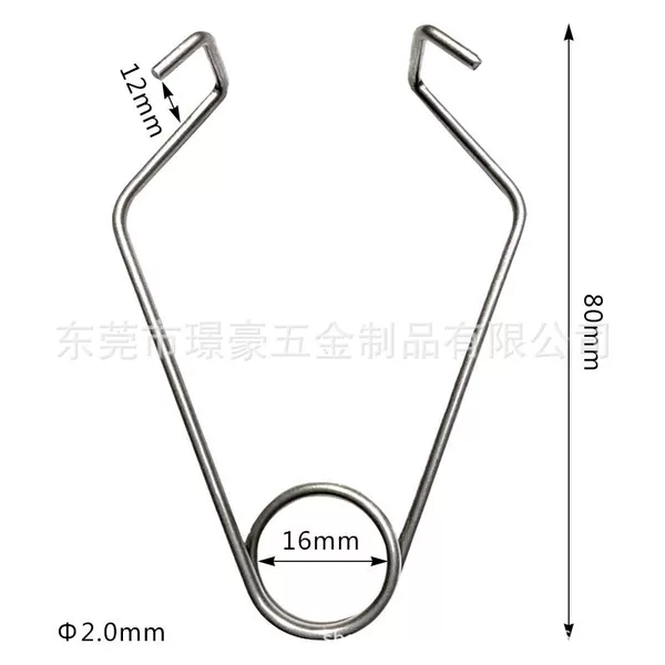 Automatic Locking Elastic Rope Clip Outdoor Hanging Christmas Decorations Brick Wall Hook Stainless Steel Gourd Hook