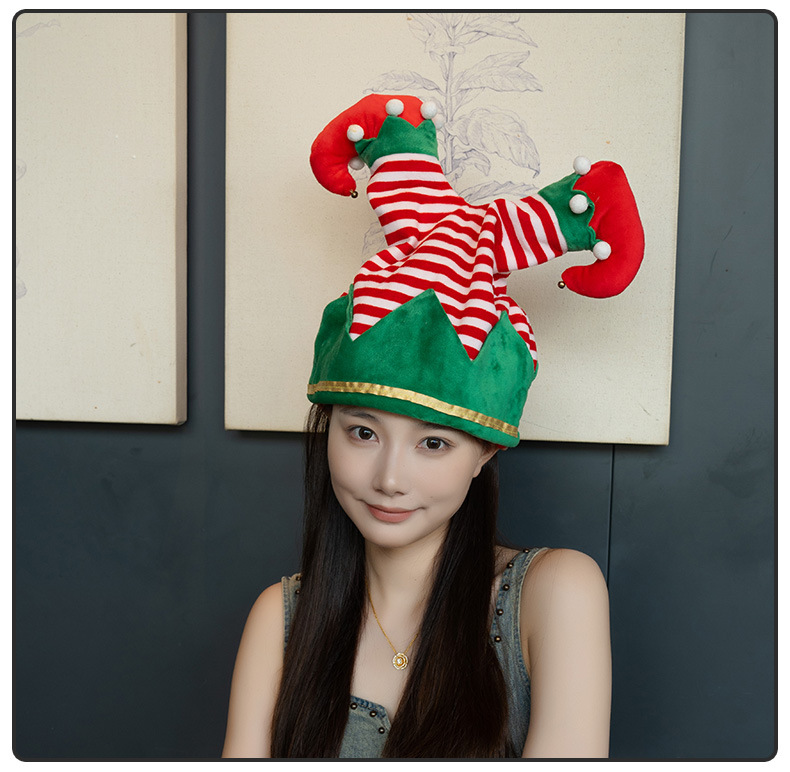 Christmas Santa hat funny sand carved chicken leg hat can move dance singing electric hat Christmas gift_voghion.com