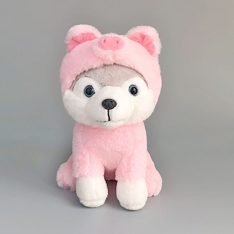 Muñeco de Peluche de Husky de Comercio Exterior con Temática de Dibujos Animados, Lindo Erha, Regalo Calmante para Niños, Cachorro, Dinosaurio, Transfronterizo, Gran Venta