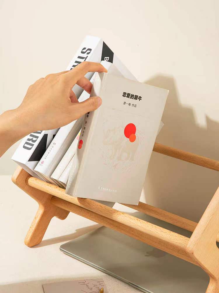 Soporte de libro de escritorio de madera libro de fotos archivo de gran capacidad de almacenamiento estantería estudiante Oficina ins estilo soporte de libro