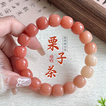 爆款单圈白玉菩提手串盘玩女绕指柔菩提子文玩佛珠念珠手链男批发
