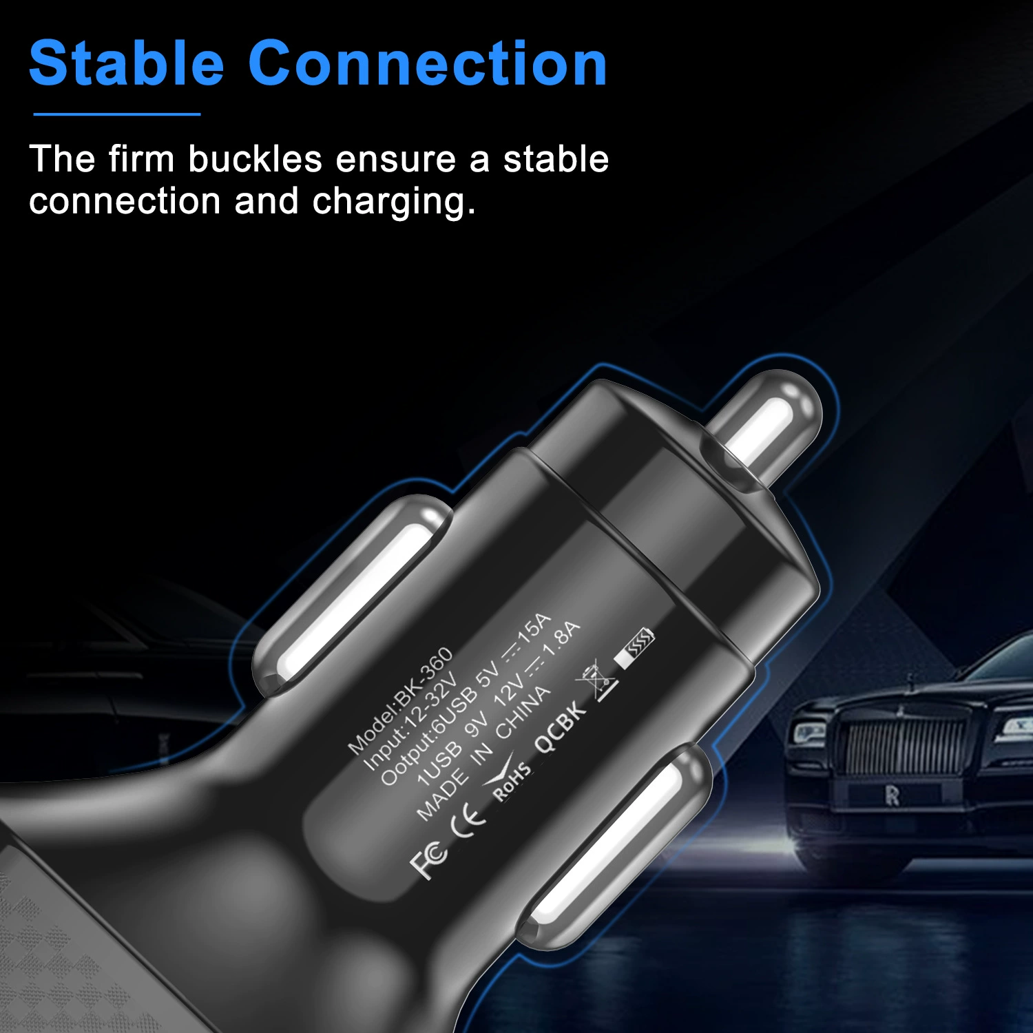 Новый 6USB QC3.0 быстрая зарядка 15A6 порт автомобильного быстрого зарядника для зарядки мобильного телефона QC3.0