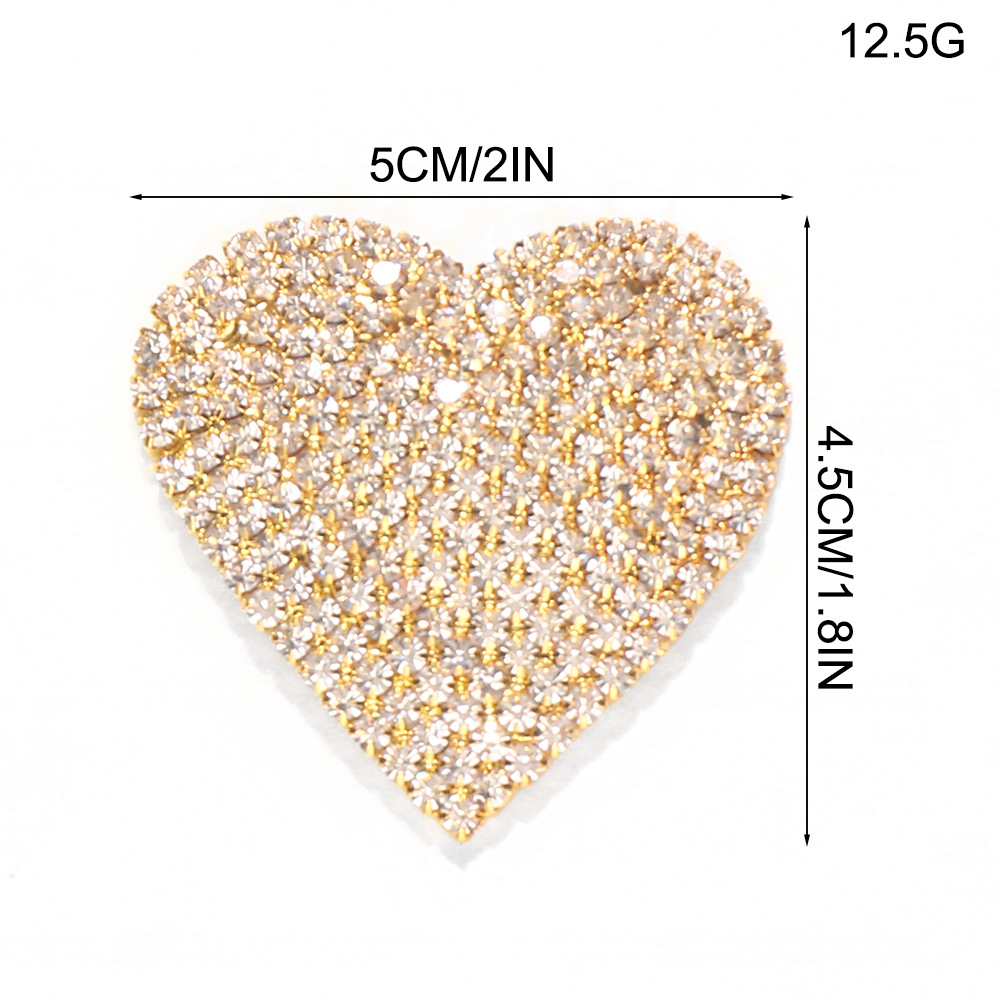 Cross-border europeo y americano en forma de corazón rhinestone pecho pegatinas mujeres sexy completo diamante simple pecho adornos pecho pegatinas 05