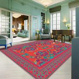 新款跨境轻奢水晶绒地毯耐脏易打理客厅地毯全铺防滑吸水隔凉地毯