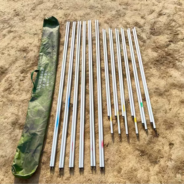 37-square-meter mesh frame repair pole accessories, red, yellow, blue, green accessory poles, 37-square-meter mesh frame command tent, outdoor emergency rescue