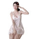 2025 New French Style Pure Desire Nightgown Women's Polo Dot Slip Skirt with Chest Pad Thin Breathable Home Clothes