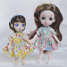 OB11娃衣兔子碎花裙娃娃裙YMY点小闹GSC BJD12分molly P9可穿换装