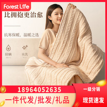 forestlife羊羔绒电热毯盖腿单人小毯子发热毛毯电褥子保暖用品
