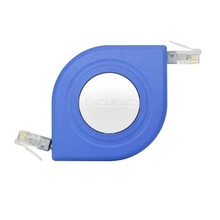 酷比客at6 六类8芯便携式家用高速千兆伸缩网线蓝色LCCPLA-MS25BU