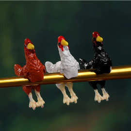 跨境Hand Painted Chicken Earrings仿真鸡形耳环个性时尚耳饰品