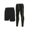 Black and green trousers+shorts