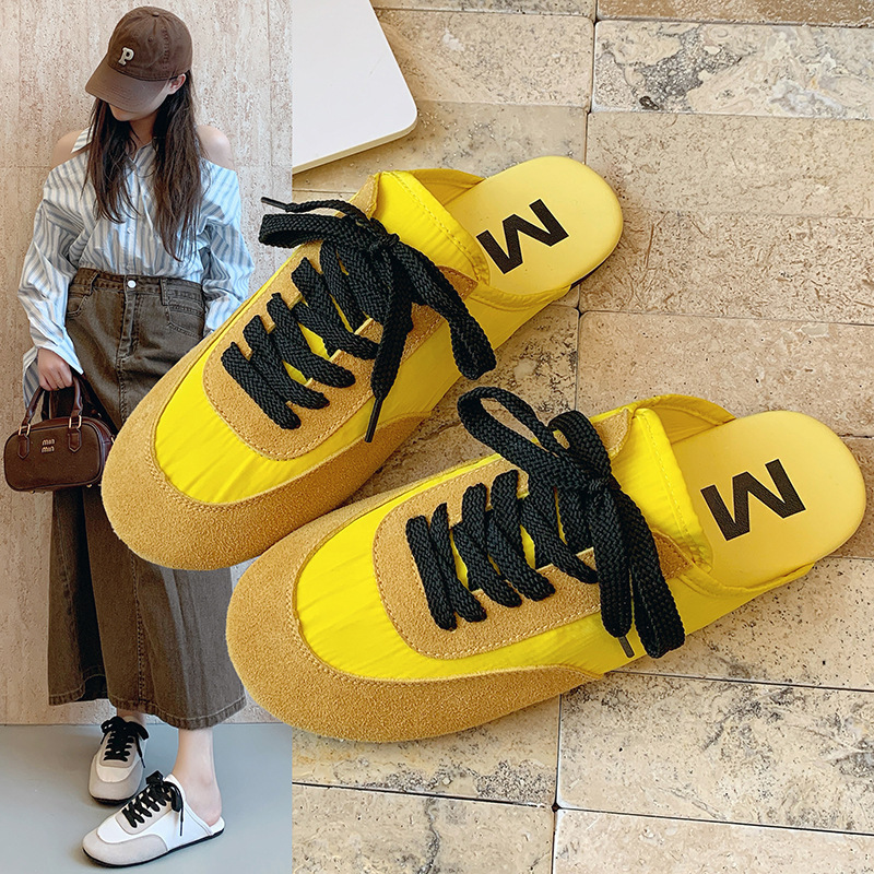 Flat-Soled German Training Shoes for Women, New Spring/Summer Style, Patchwork Lace-Up, Closed-Toe Slip-Ons, Comfortable Versatile Casual Shoes, Wholesale Flat-Soled German Training Shoes for Women, New Spring/Summer Style, Patchwork Lace-Up, Closed-Toe Slip-Ons, Comfortable Versatile Casual Shoes, Wholesale