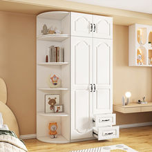 衣柜家用卧室出租房现代简约小型推拉门柜子简易组装实木儿童衣橱