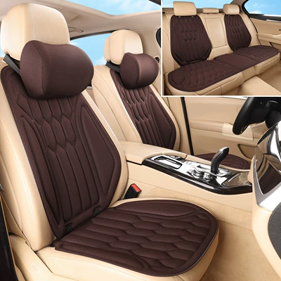 New cross-border seaweed fiber Four Seasons Pad - charming-coffeefull-car-seven-piece-set-2-headrests-thermoformed-in-one-piece