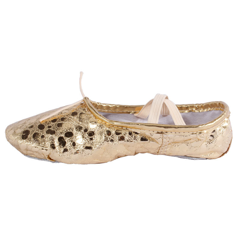 Zapatos de baile dorados, zapatos de entrenamiento de suela suave para niños y mujeres, zapatos de ballet para niñas, garras de gato, actuación de danza folclórica del vientre para adultos