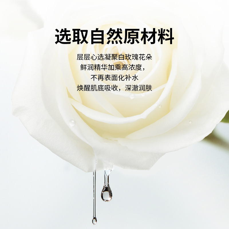 玫瑰純露滋潤嫩膚收毛孔大馬士革花水白玫瑰純露原液500ml保濕水