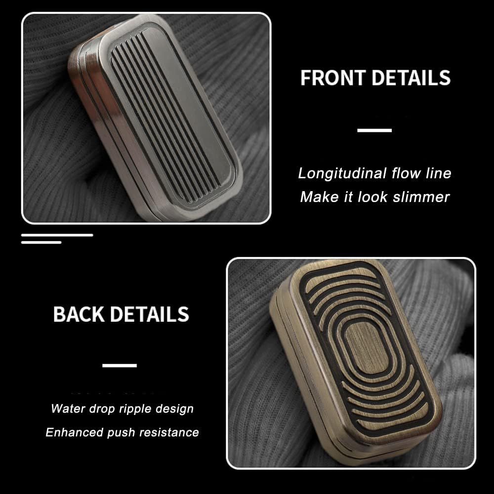 Transfronteriza descompresión juguete metal dedo Gyro EDC push Tarjeta de tres capas onda de sonido magnética descompresión juguete EDC pop moneda