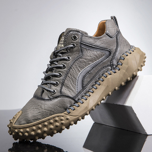  new men's cross-border large size handmade casual leather shoes