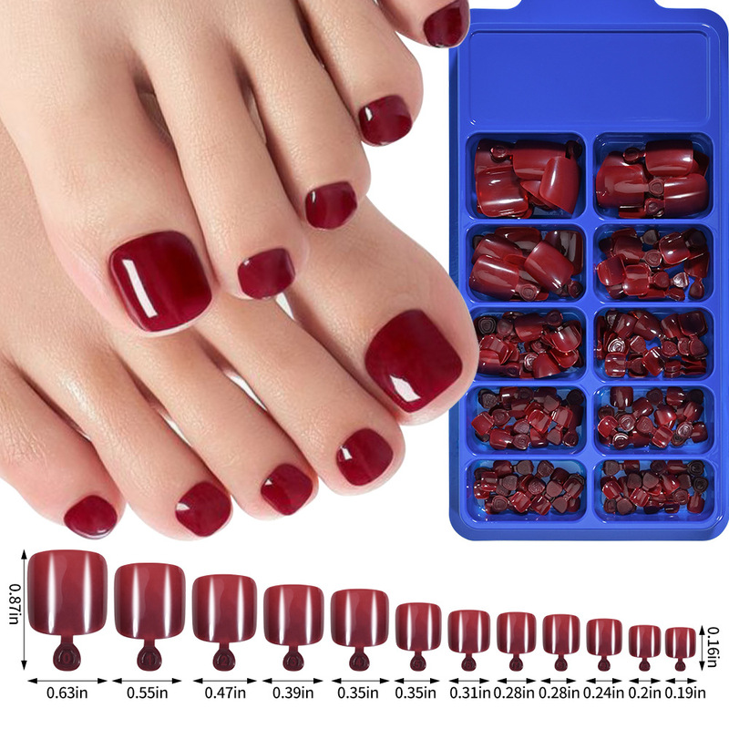 Cross-Border 100-Piece Solid Color Toenail Nail Art Tips, Simple and High-End Women's Boxed Toenail Art Short Nails Cross-Border 100-Piece Solid Color Toenail Nail Art Tips, Simple and High-End Women's Boxed Toenail Art Short Nails