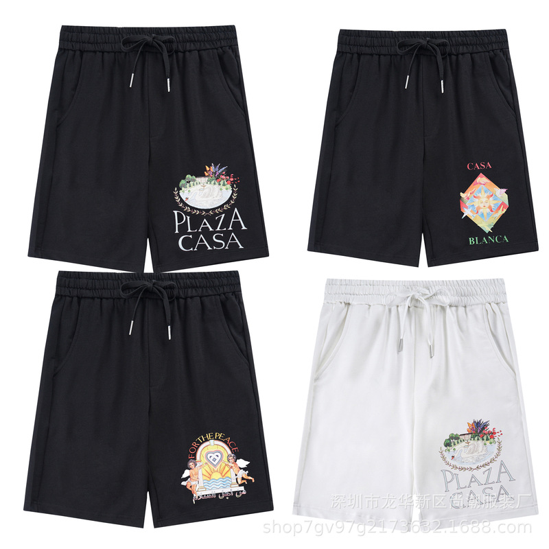 Cross-border Trendy Brand American Casablanca casablanca Sports Pure Cotton Casual Pants Shorts Men's Pants