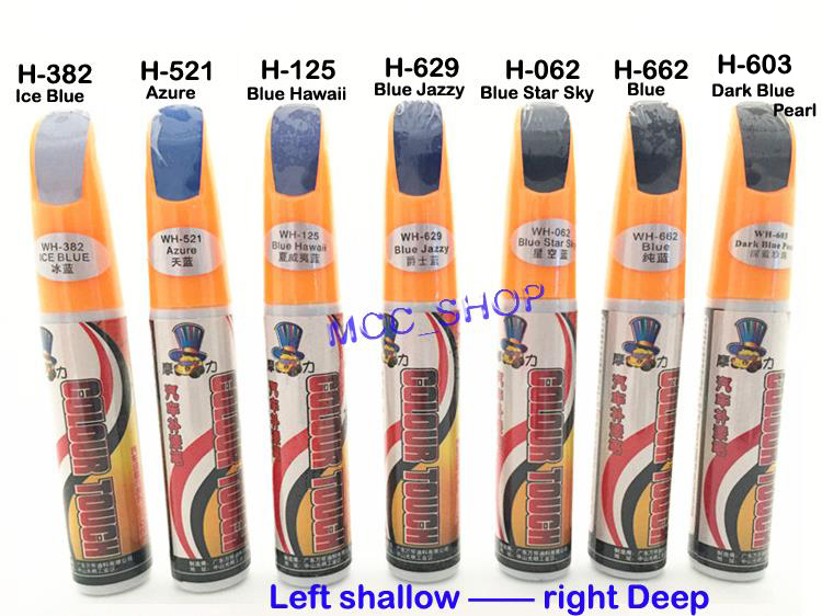 Moli Green Series Car Touch-Up Pen, Car Paint Scratch Repair Pen, Black, White, Red, Silver, Gray, Blue, Gold, Brown, Yellow