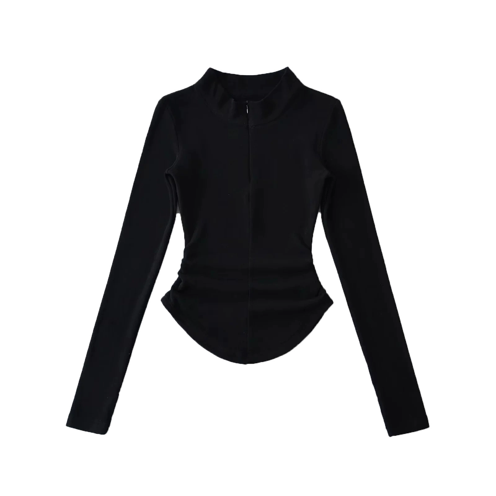 Маленькие люди с половинным вырезом на плече с молнией и нижней рубашкой осенью и зимой