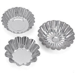 430 Stainless Steel Egg Tart Mold Lace Egg Tart Egg Tart Mold Portuguese Tart Chrysanthemum Cup Egg Tart Cup Baking Tools