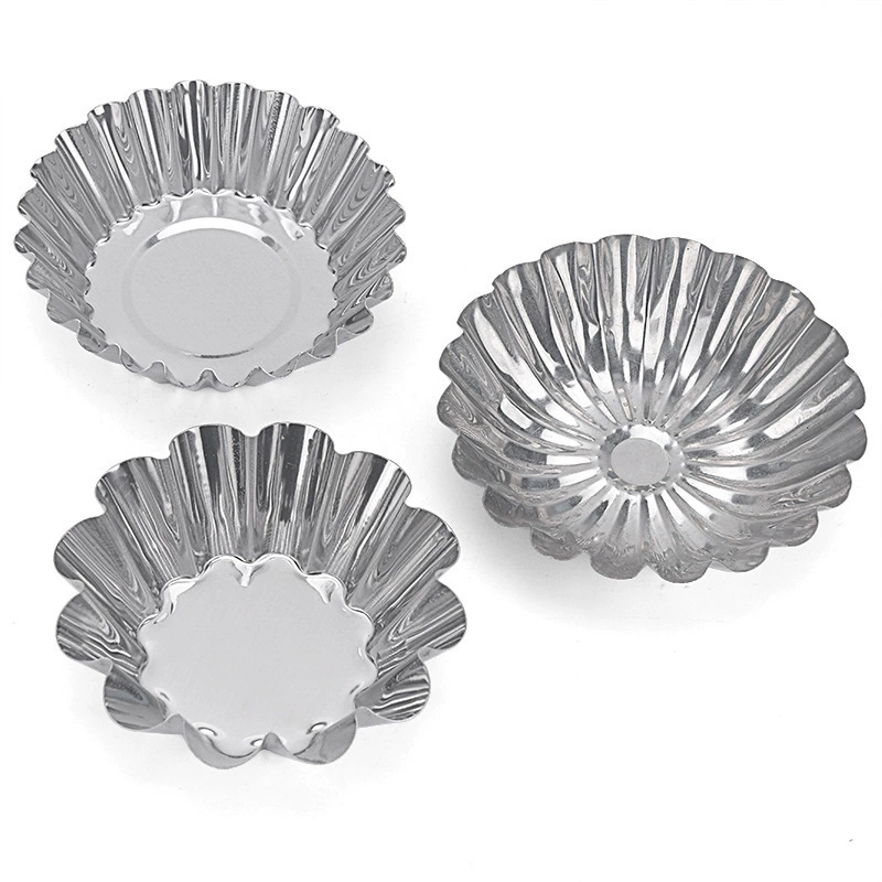 Форма для яичного пирога из нержавеющей стали 430, кружевная форма для яичного пирога, форма для яичного пирога, португальская форма для пирога, чашка с хризантемой, чашка для яичного пирога, инструменты для выпечки