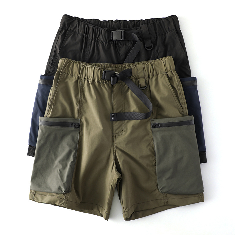 American-Style Quick-Dry Men's Cargo Shorts Summer Simple Men's Pants Multi-Pocket Loose Five-Point Shorts Foreign Trade Men's Pants