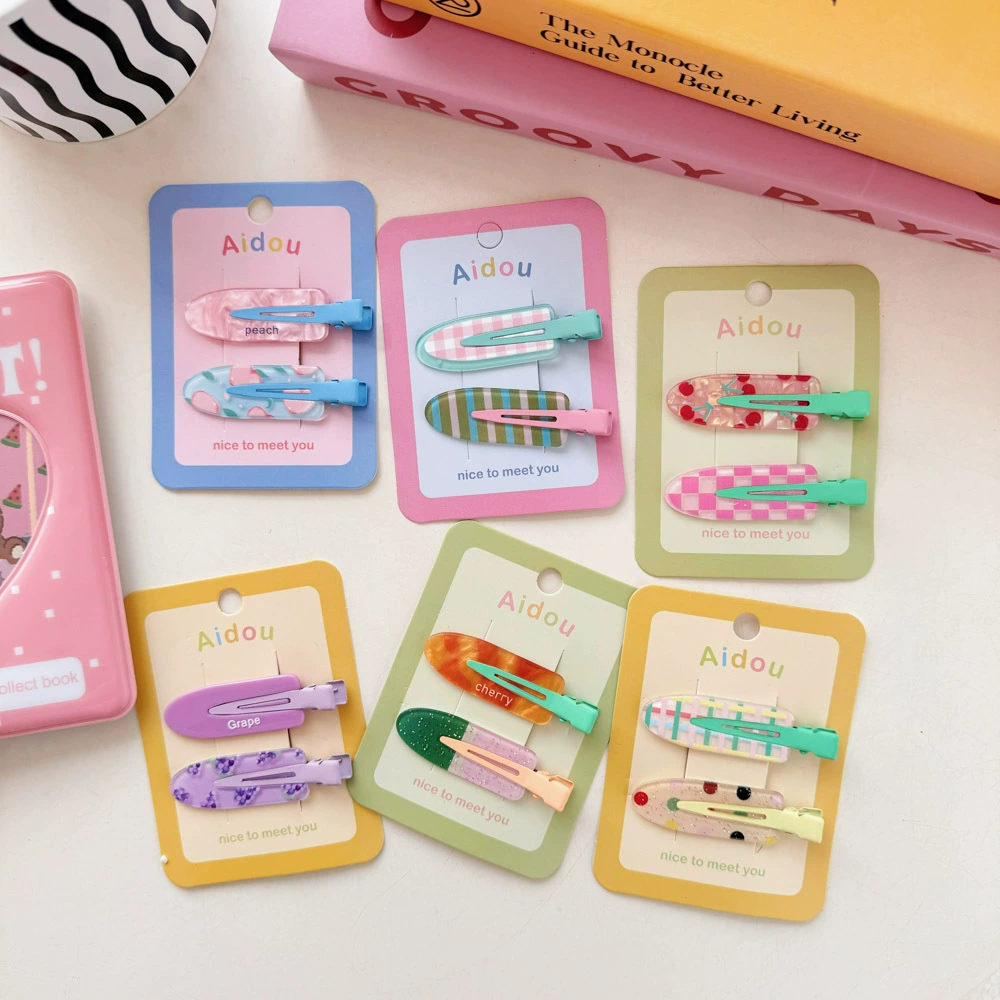 Cute hairgrip, acrylic hairpins, bangs, 2 pieces