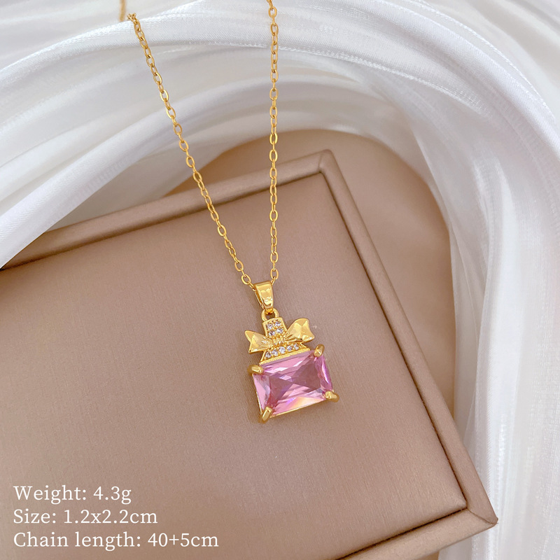 Set collana e orecchini a farfalla con boccetta di profumo_voghion.com