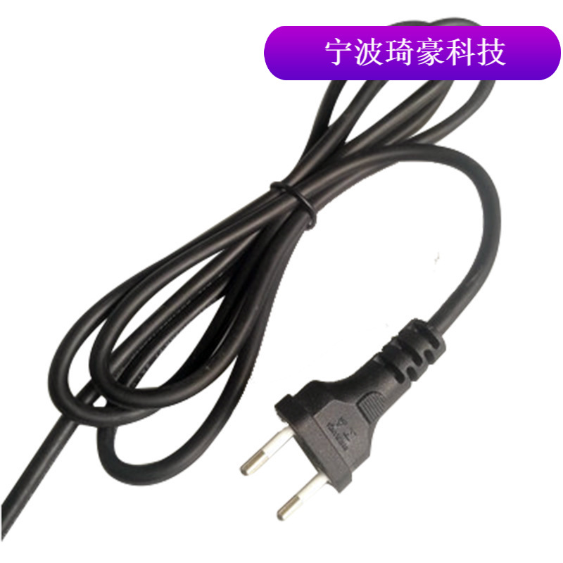 厂家供应 3*0.75巴西AC电源线 UC两扁插 两芯巴西插头电源线