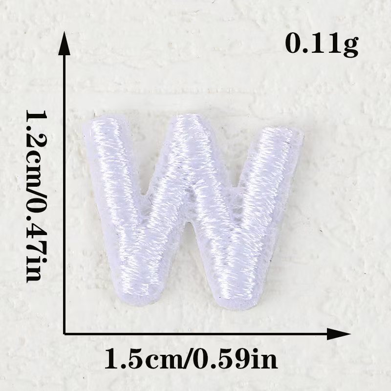 跨境电脑刺绣布贴黑白小数字字母服装辅料补丁贴DIY装饰贴刺绣贴|undefined