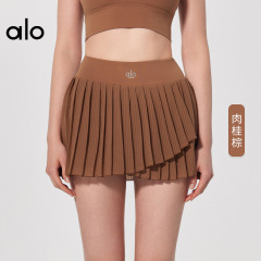 ALO SCO网球裙防走光百褶羽毛球运动短裙跑步瑜伽服透气户外女alo