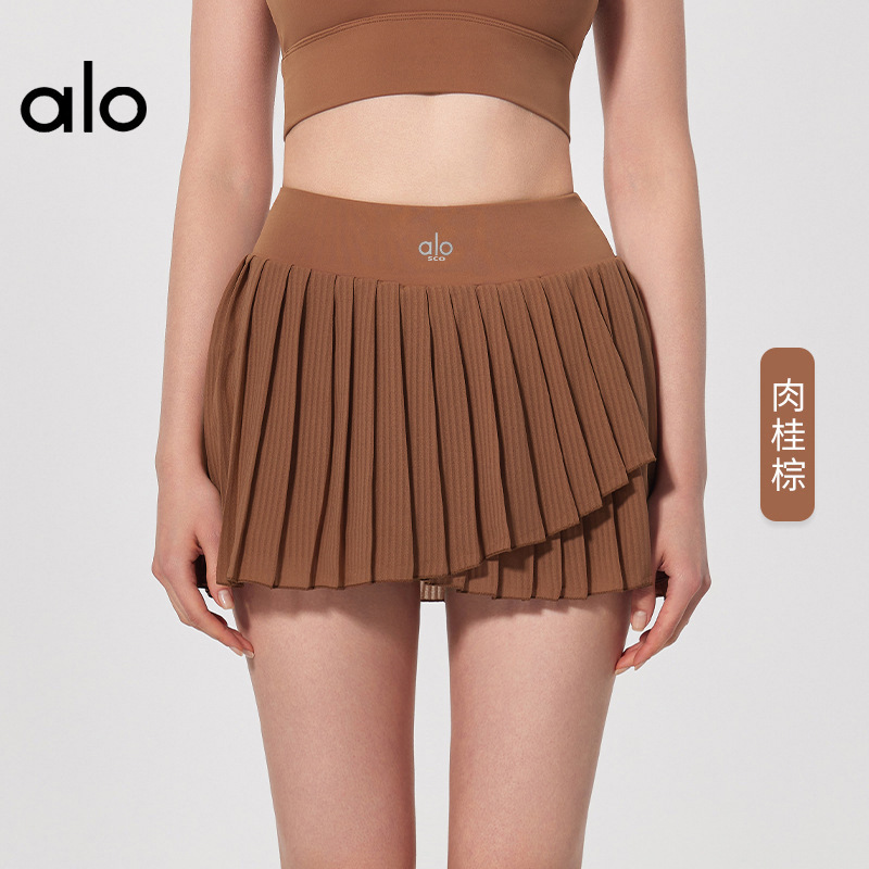 Alosco Tennis Skirt Anti-Exposure Pleated Badminton Sports Short Skirt Running Yoga Wear Breathable Outdoor Women's Alo